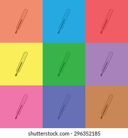 vector illustration of modern icon medical thermometer