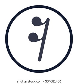 vector illustration of modern icon melody pause