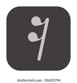 vector illustration of modern icon melody pause