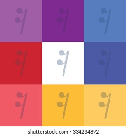vector illustration of modern icon melody pause