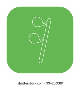 vector illustration of modern icon melody pause