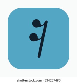 vector illustration of modern icon melody pause