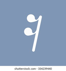 vector illustration of modern icon melody pause