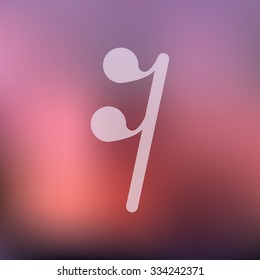 vector illustration of modern icon melody pause