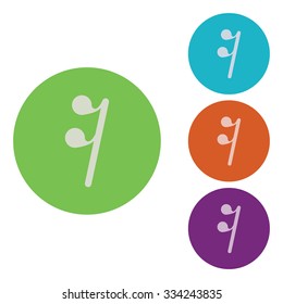 vector illustration of modern icon melody pause