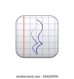 vector illustration of modern icon melody pause