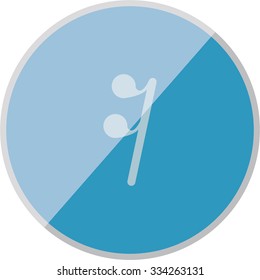 vector illustration of modern icon melody pause