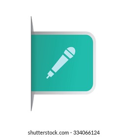 vector illustration of modern icon mic