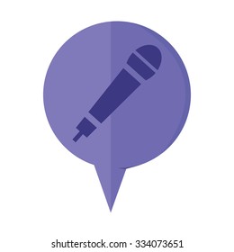 vector illustration of modern icon mic