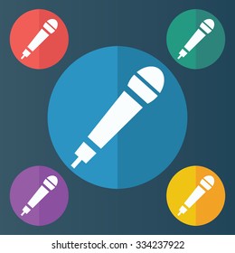 vector illustration of modern icon mic
