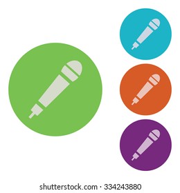 vector illustration of modern icon mic