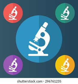 vector illustration of modern icon microscope