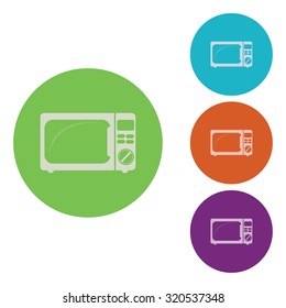 vector illustration of modern icon microwave oven