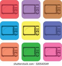 vector illustration of modern icon microwave oven