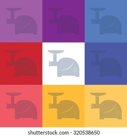 vector illustration of modern icon mincer