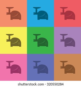 vector illustration of modern icon mincer