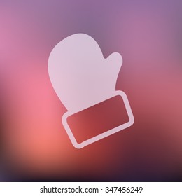 vector illustration of modern icon mitten