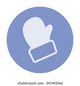 vector illustration of modern icon mitten
