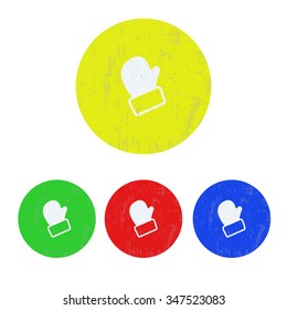 vector illustration of modern icon mitten
