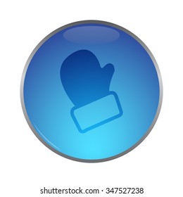 vector illustration of modern icon mitten