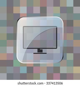 vector illustration of modern icon monitor