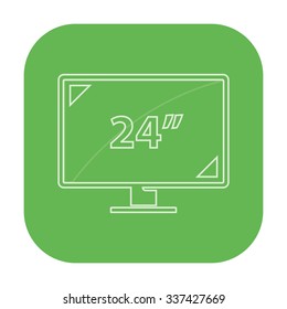 vector illustration of modern icon monitor