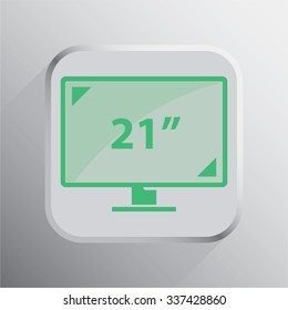 vector illustration of modern icon monitor