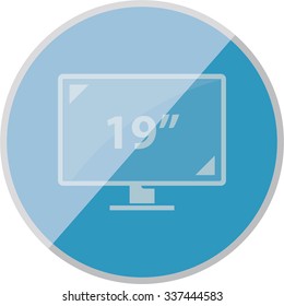 vector illustration of modern icon monitor