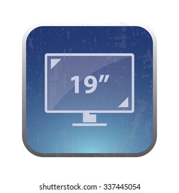 vector illustration of modern icon monitor