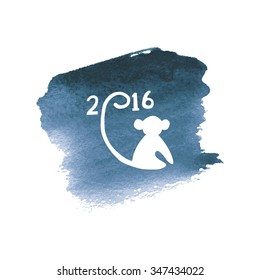 vector illustration of modern icon monkey 2016