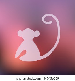 vector illustration of modern icon monkey 2016