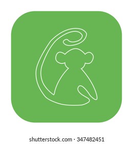 vector illustration of modern icon monkey 2016
