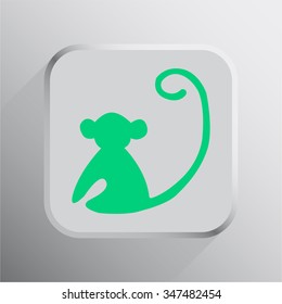 vector illustration of modern icon monkey 2016
