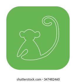 vector illustration of modern icon monkey 2016