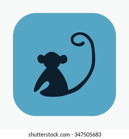 vector illustration of modern icon monkey 2016