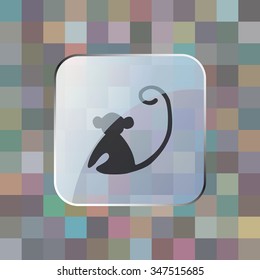 vector illustration of modern icon monkey 2016