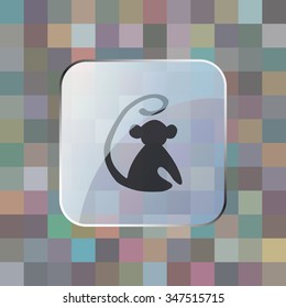 vector illustration of modern icon monkey 2016