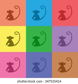 vector illustration of modern icon monkey 2016