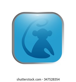 vector illustration of modern icon monkey 2016