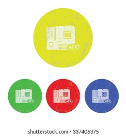 vector illustration of modern icon motherboard