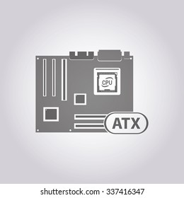 vector illustration of modern icon motherboard