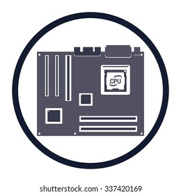 vector illustration of modern icon motherboard