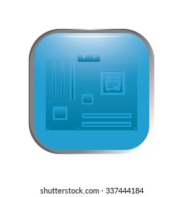 vector illustration of modern icon motherboard