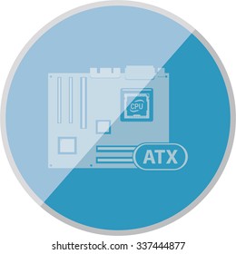 vector illustration of modern icon motherboard