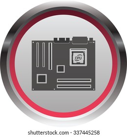 vector illustration of modern icon motherboard