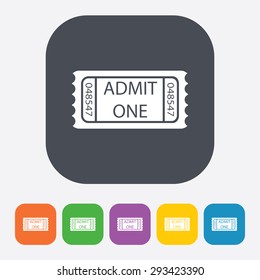 vector illustration of modern icon movie ticket