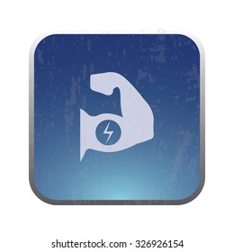 vector illustration of modern icon muscle