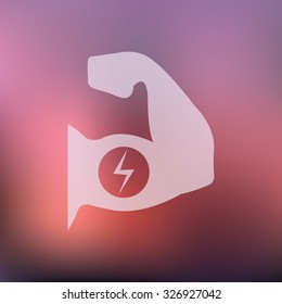 vector illustration of modern icon muscle