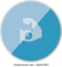 vector illustration of modern icon muscle