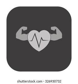 vector illustration of modern icon muscle